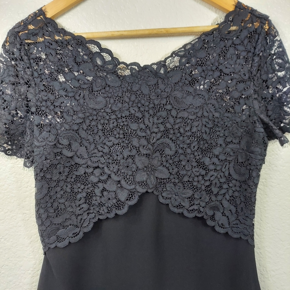 The Kooples Womens Top- Lace Crossover Black Short Sleeve Size 1 or Sz S - Picture 3 of 12